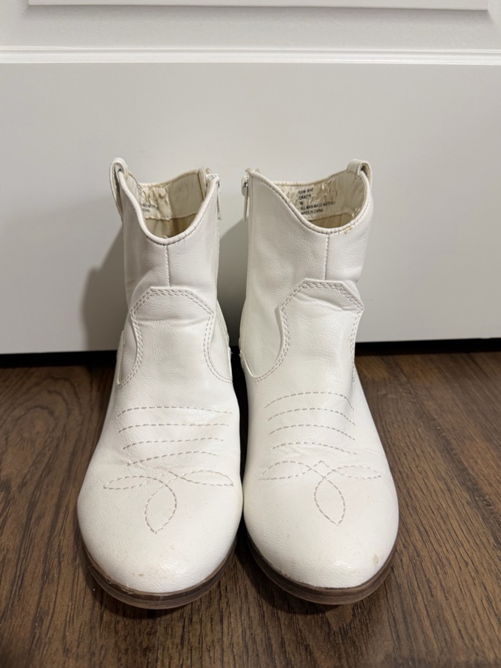 Rampage White Western-Inspired Ankle Booties